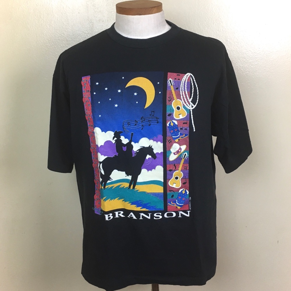 VTG 1994 True-Fan Branson MO Singing Cowboy Tshirt